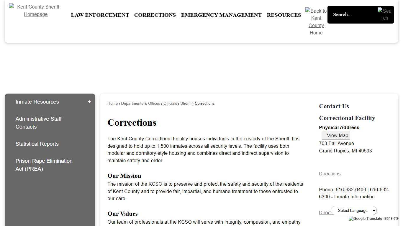 Corrections | Kent County, MI